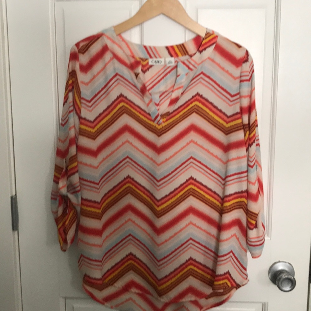 Women’s blouse chevron print size medium